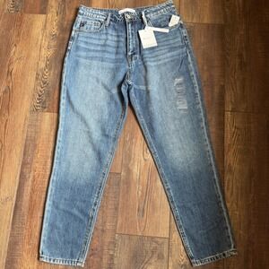 KanCan Maurices High Rise Mom Jeans Blue Denim Size 28 NWT 128115
